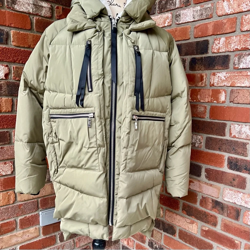 OROLAY THICKENED DOWN PUFFER COAT SIZE SMALL  NEW - Picture 3 of 16
